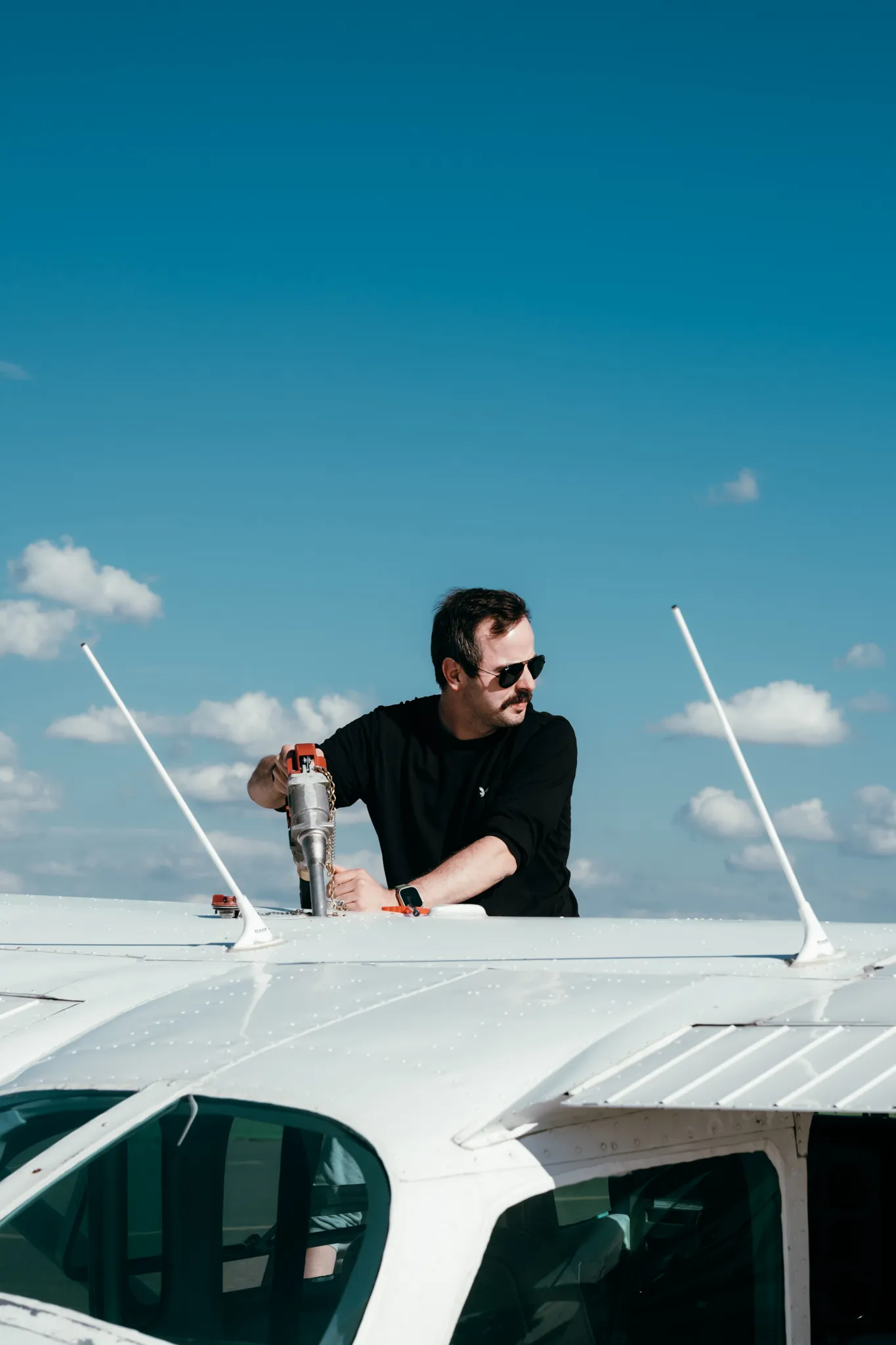 Jp on the ground after a flight